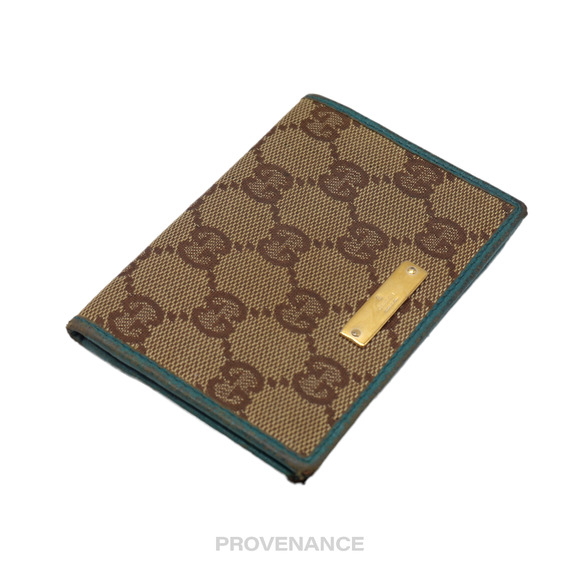 🔴 Gucci Card Wallet - GG Canvas Blue - Picture 3 of 7